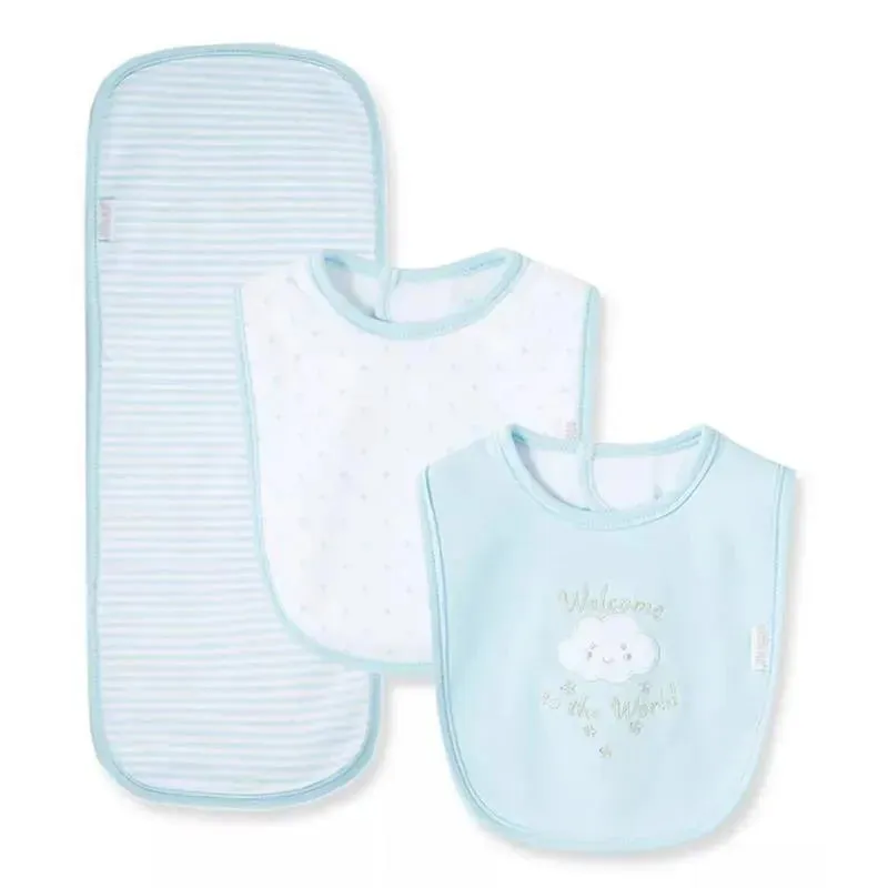Little Me - New World B Bib-Burp, Blue