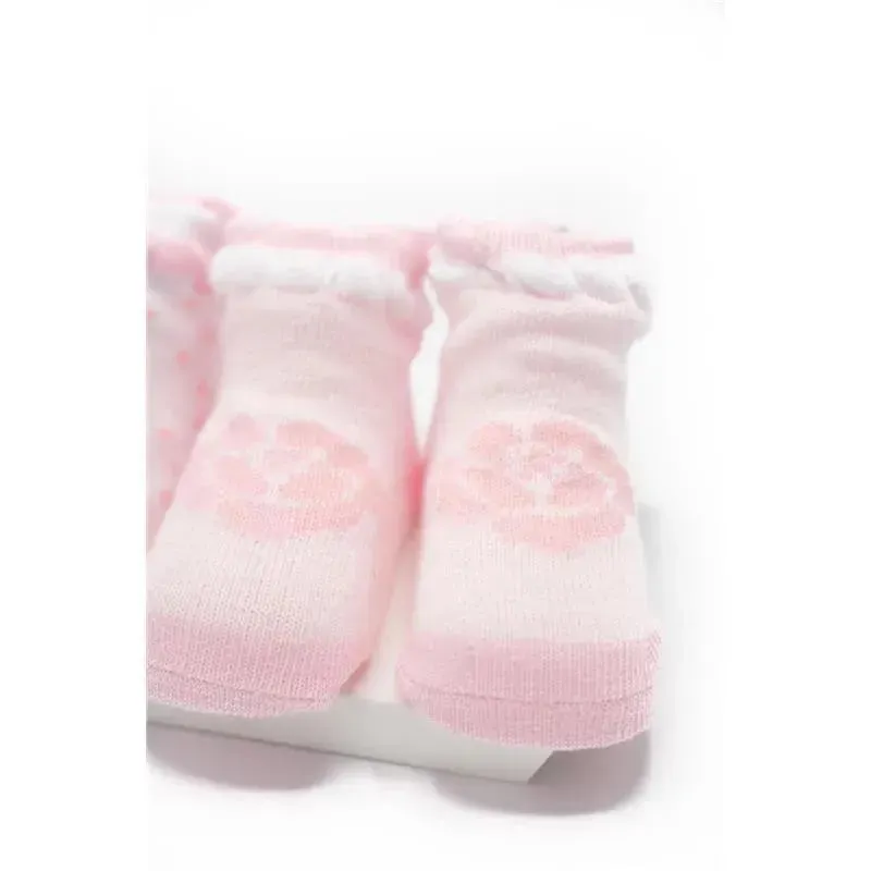 Little Me Pink 2 Pairs Baby Booties For Girls - Image 3