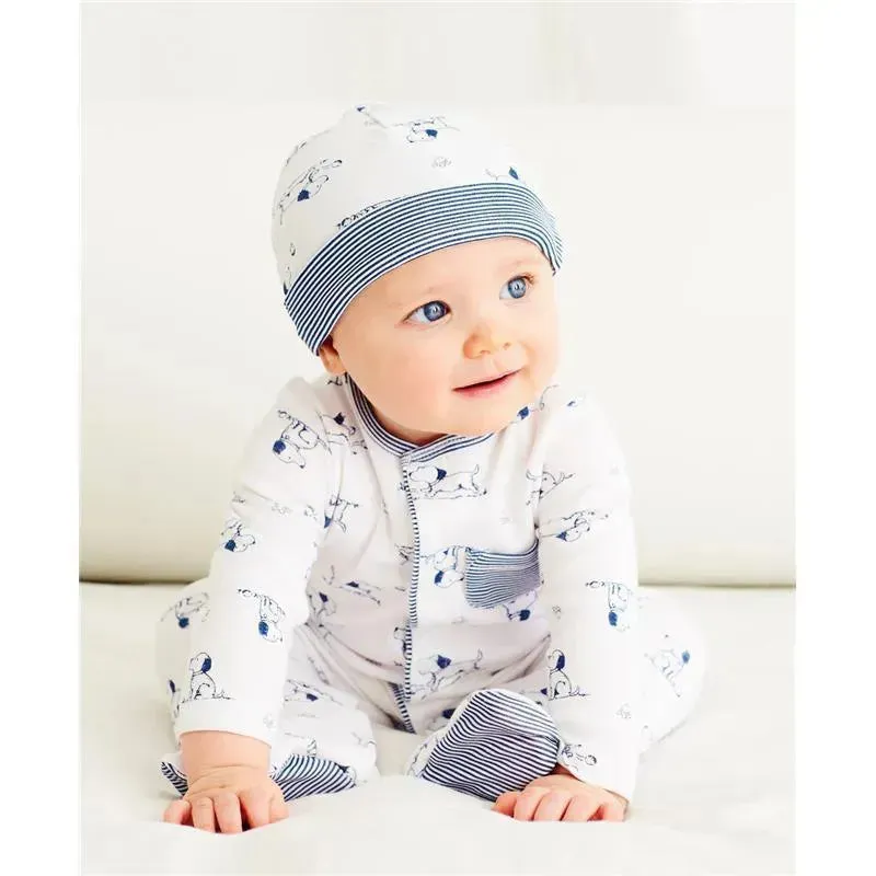 Little Me Puppy Toile Footie with Hat - Image 3