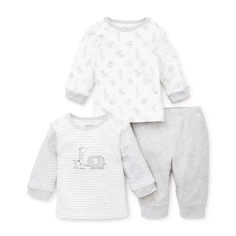 Little Me Safari Charms 3-Piece Pant Set - Grey