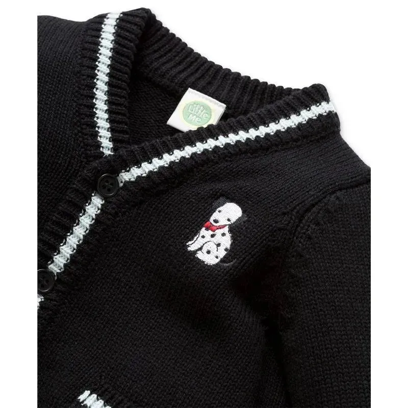 Little Me Signature Luxury Collection Baby Boys Puppy Cardigan Set 3-piece, Sweater, Pant & BowTie, Navy/Ligh Blue - Image 3