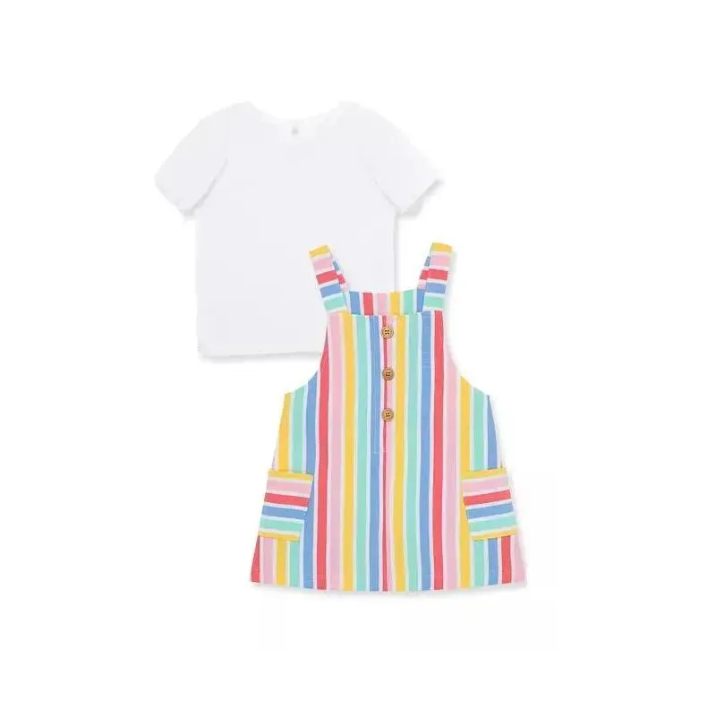 Little Me Striped Knit Jumper Set - Multi Stripe - Image 4