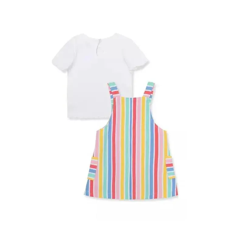 Little Me Striped Knit Jumper Set - Multi Stripe - Image 6