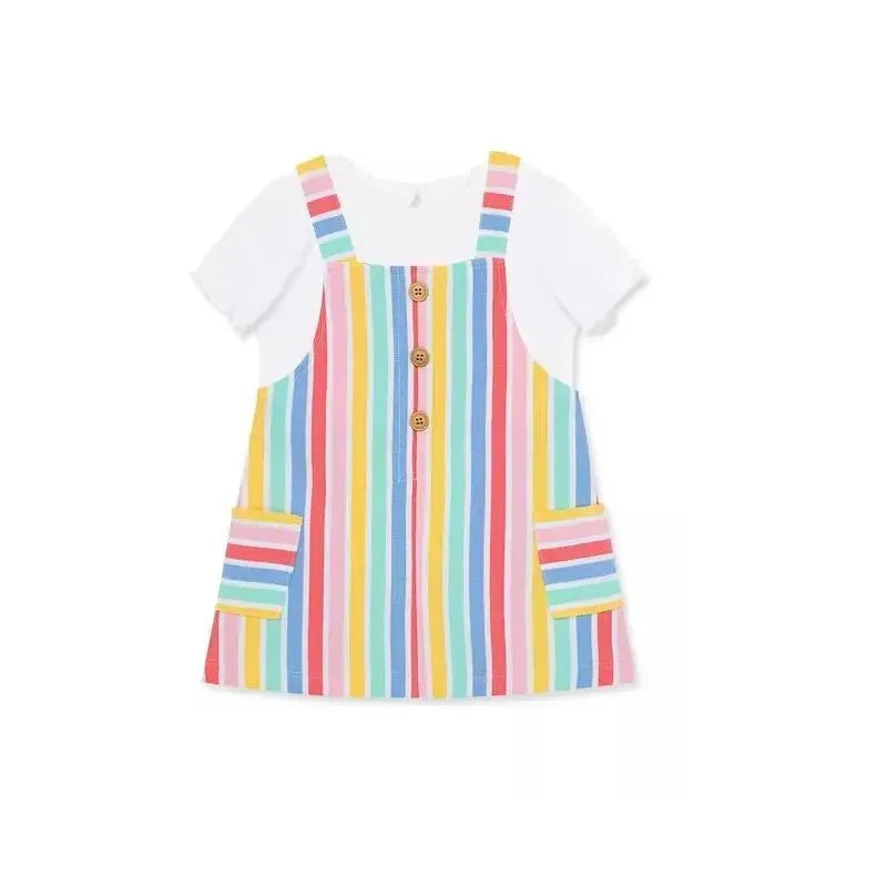 Little Me Striped Knit Jumper Set - Multi Stripe - Image 9
