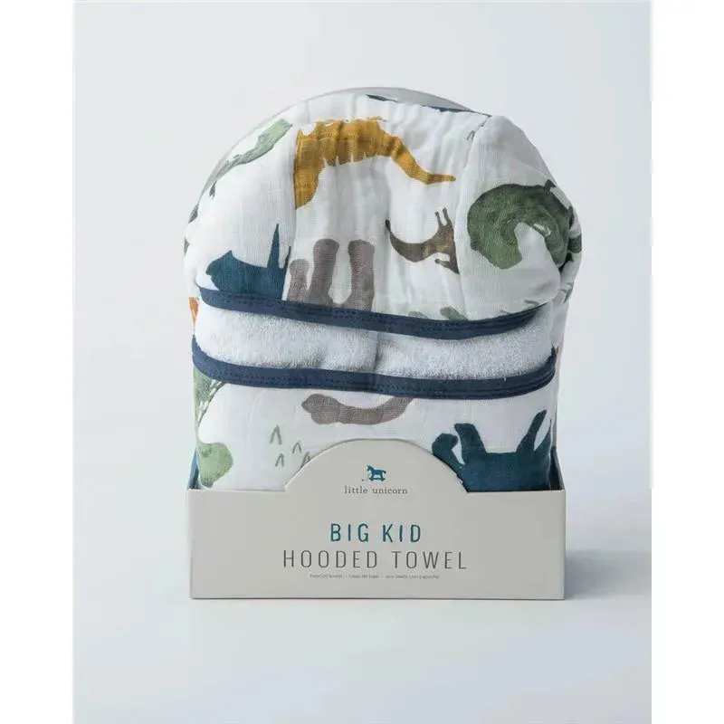 Little Unicorn Big Kid Hooded Towel, Dino Friends - Image 3