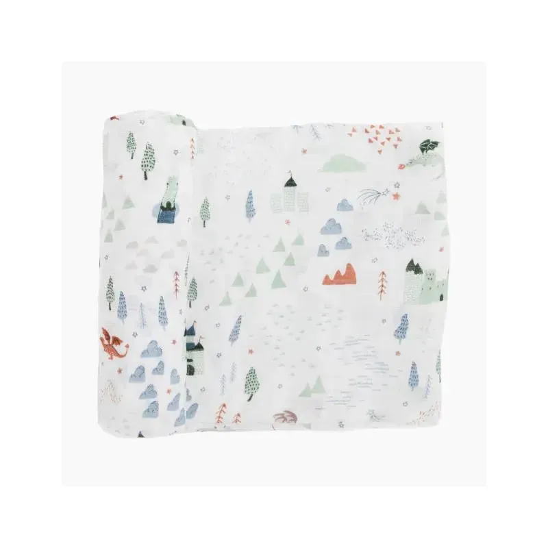 Little Unicorn - Blankets Deluxe Muslin Swaddle Single, Dragon Days