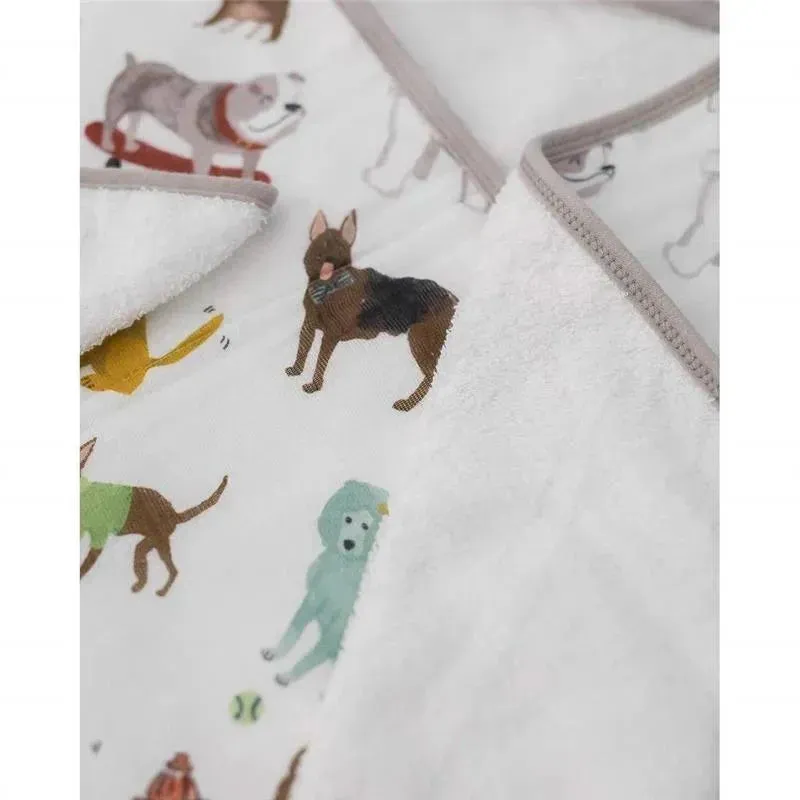 Little Unicorn - Cotton Hooded Towel Big Kid, Woof - Image 3