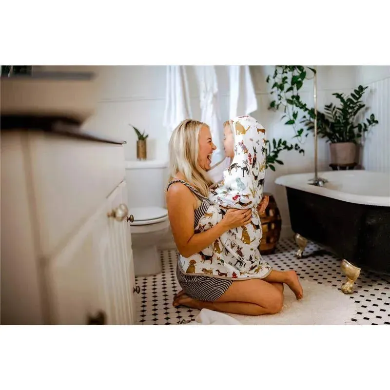 Little Unicorn - Cotton Hooded Towel Big Kid, Woof - Image 9