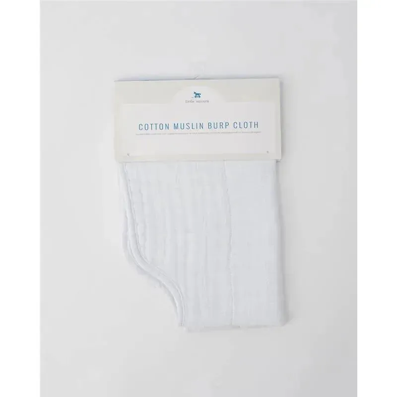 Little Unicorn Cotton Muslin Burp Cloth - White - Image 4