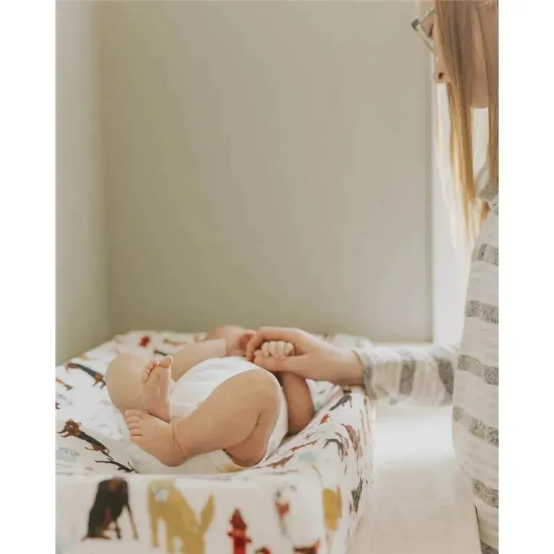 Little Unicorn Cotton Muslin Changing Pad Cover - Woof - Image 5