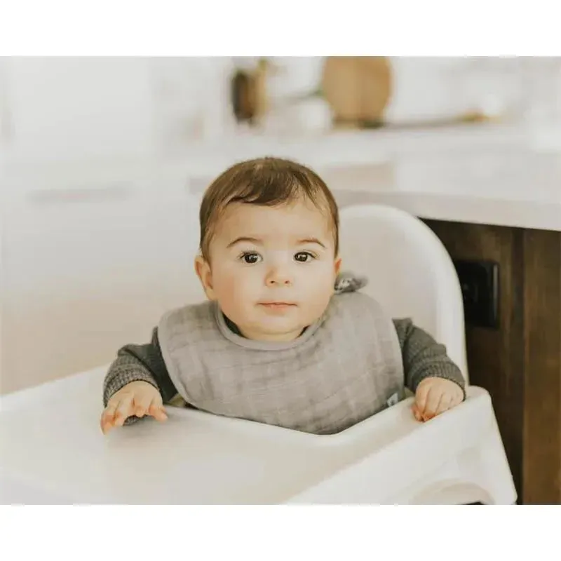 Little Unicorn Cotton Muslin Classic Bib 3 Pack- Fern - Image 12