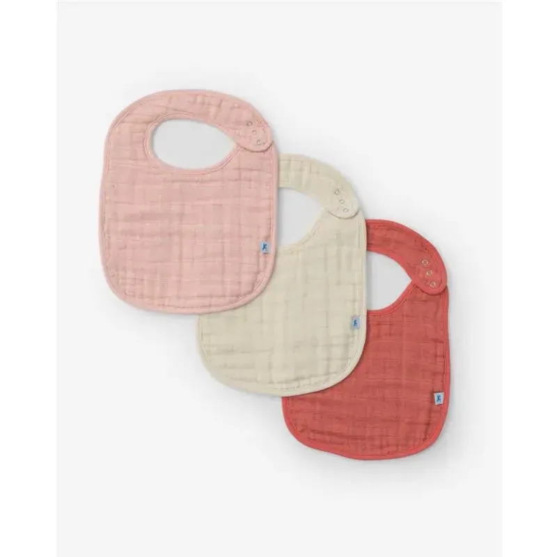 Little Unicorn Cotton Muslin Classic Bib 3 Pack - Rose Petal
