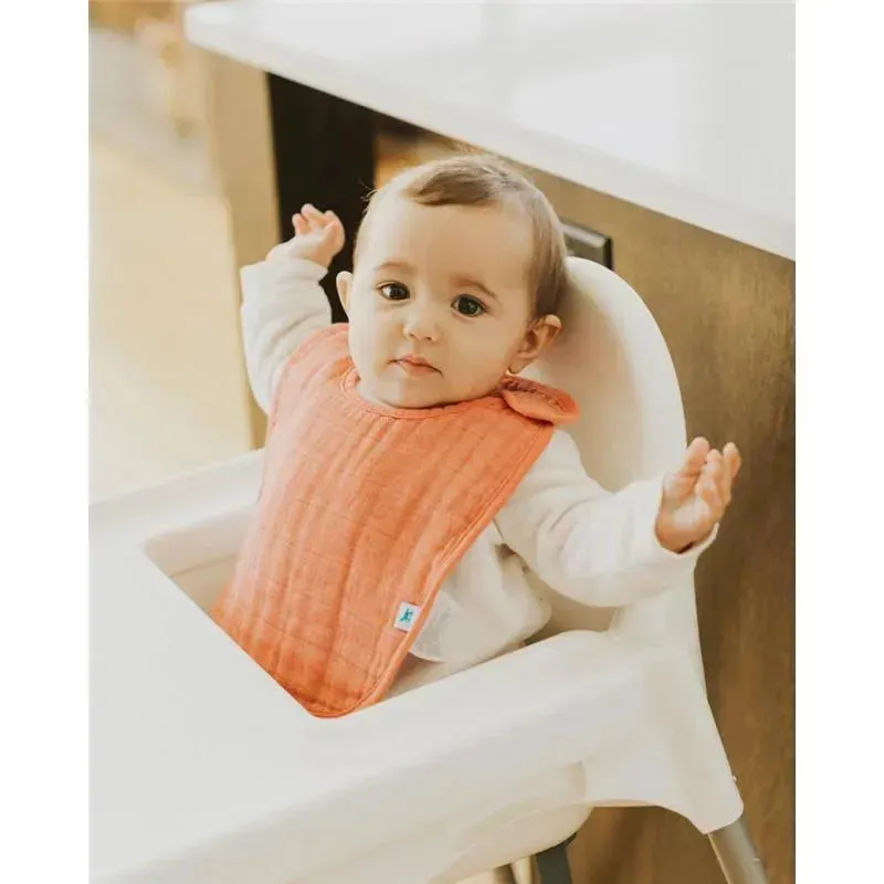 Little Unicorn Cotton Muslin Classic Bib 3 Pack - Rose Petal - Image 6