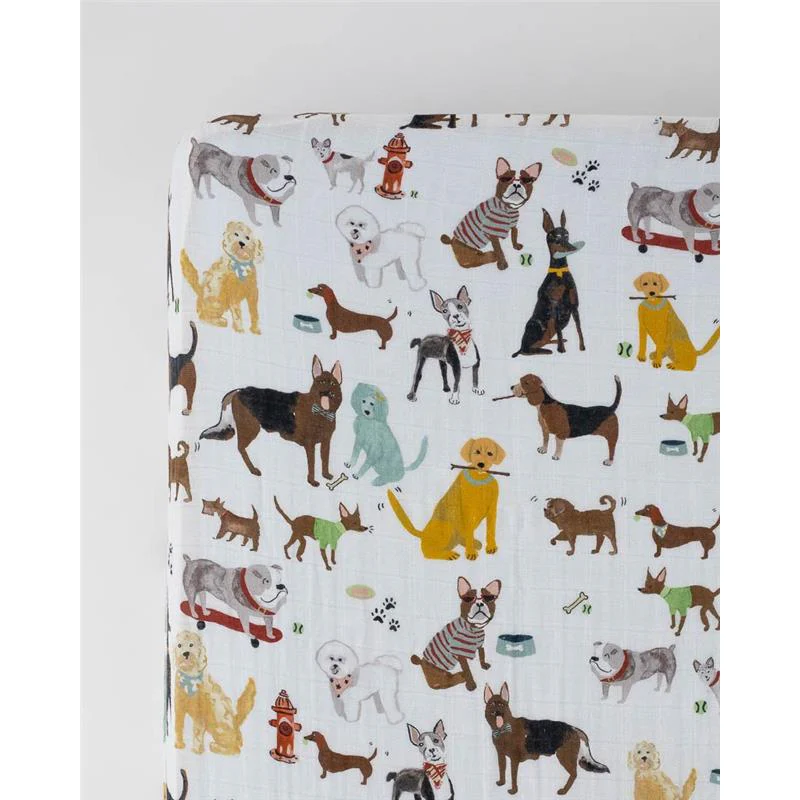 Little Unicorn Cotton Muslin Crib Sheet Woof - Image 3