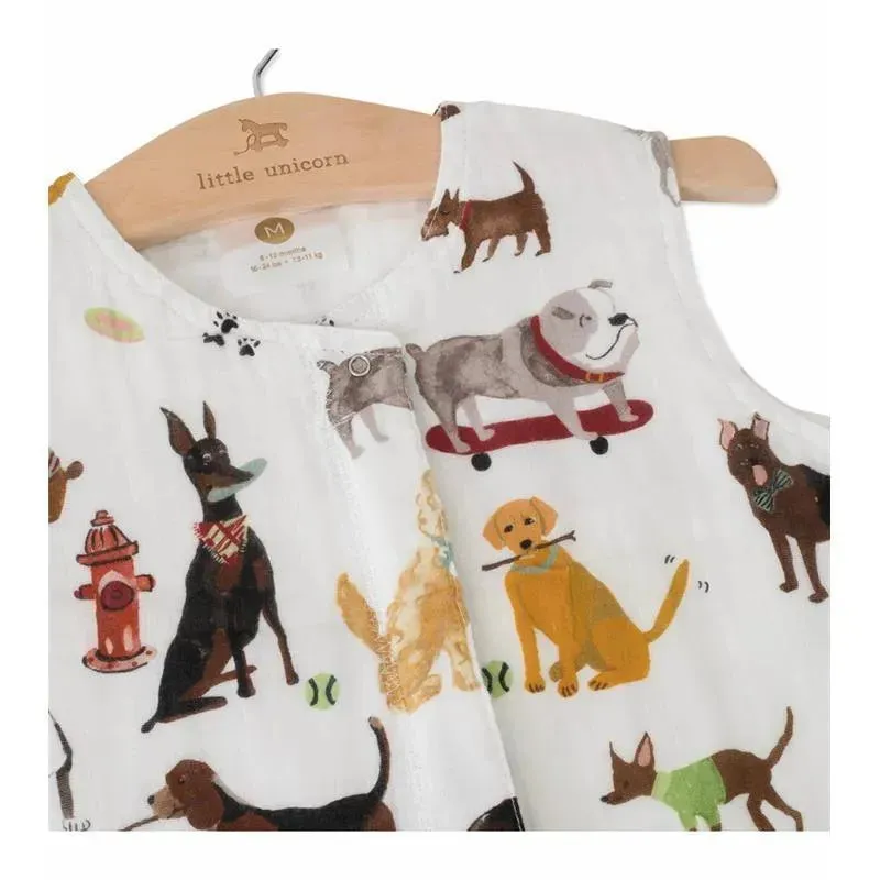 Little Unicorn Cotton Muslin Sleep Bag Large Woof - Image 2