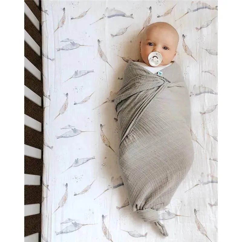 Little Unicorn Cotton Muslin Swaddle 3 Pack Fern - Image 6