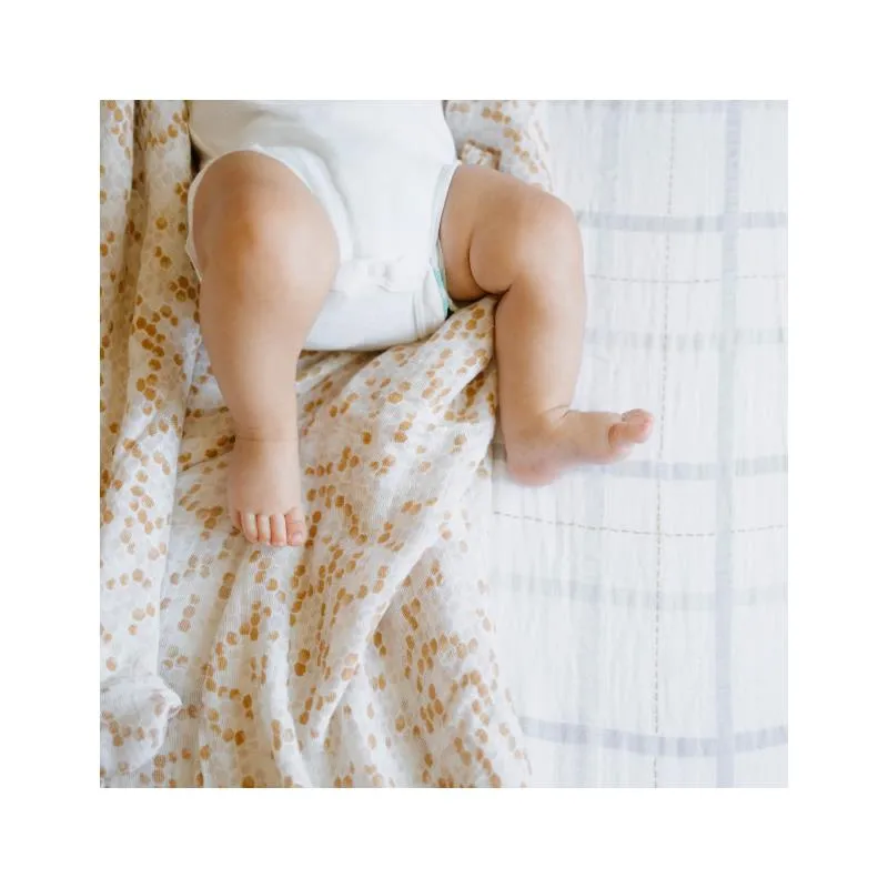 Little Unicorn - Cotton Muslin Swaddle Single, Honeycomb - Image 2