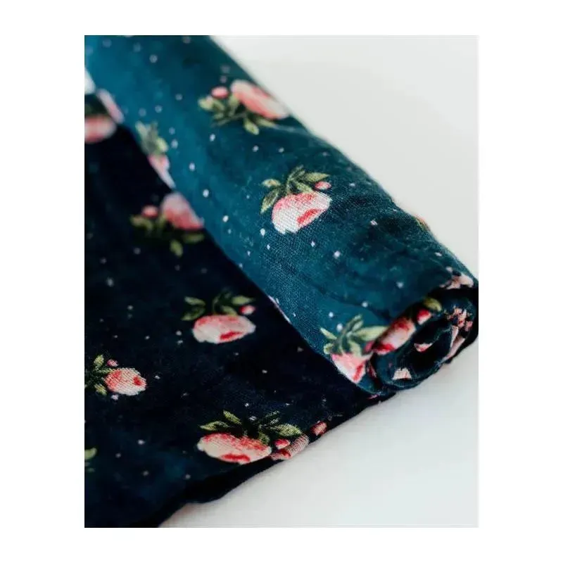 Little Unicorn Cotton Muslin Swaddle Single - Midnight Rose - Image 2
