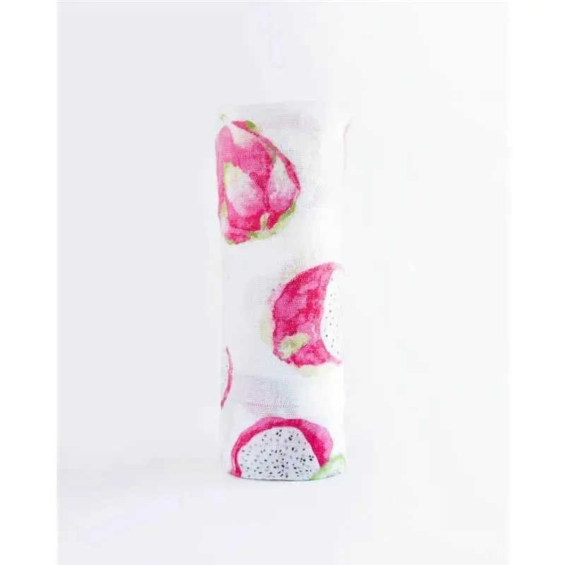 Little Unicorn Cotton Muslin Swaddle Blanket Single - Pitaya - Image 3