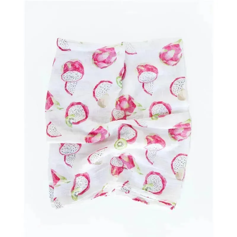 Little Unicorn Cotton Muslin Swaddle Blanket Single - Pitaya - Image 4