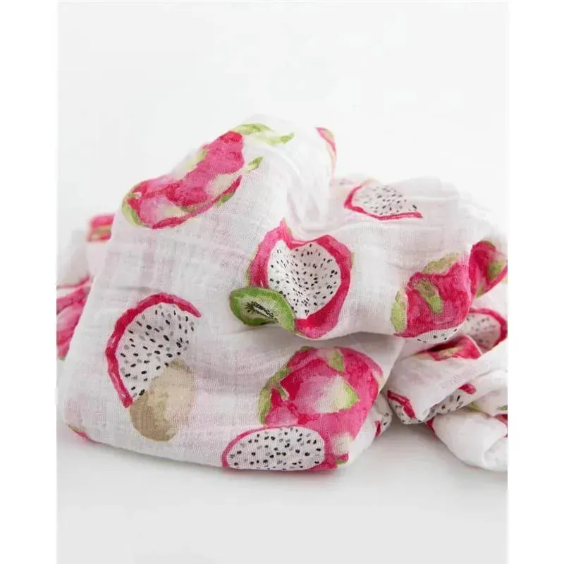 Little Unicorn Cotton Muslin Swaddle Blanket Single - Pitaya - Image 5