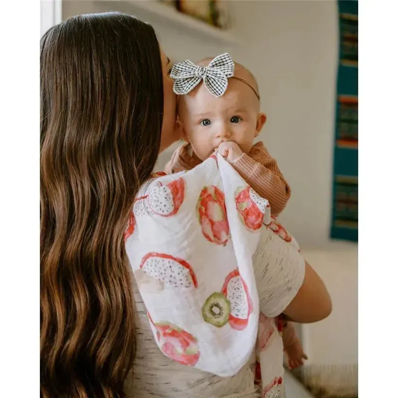 Little Unicorn Cotton Muslin Swaddle Blanket Single - Pitaya - Image 8