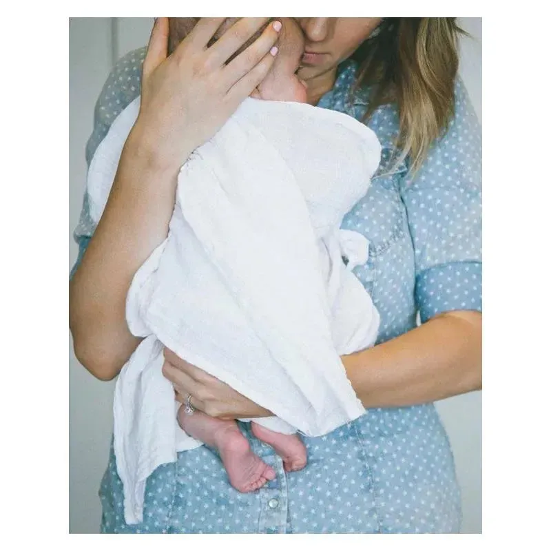 Little Unicorn Cotton Swaddle Set, White - Image 6