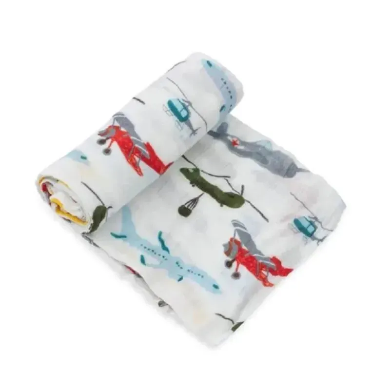 Little Unicorn - Deluxe Muslin Swaddle Single, Air Show