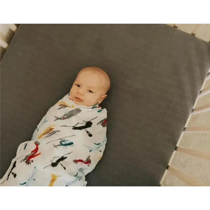 Little Unicorn - Deluxe Muslin Swaddle Single, Air Show - Image 4