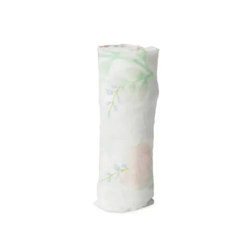 Little Unicorn - Deluxe Muslin Swaddle Single, Pink Peony - Image 2