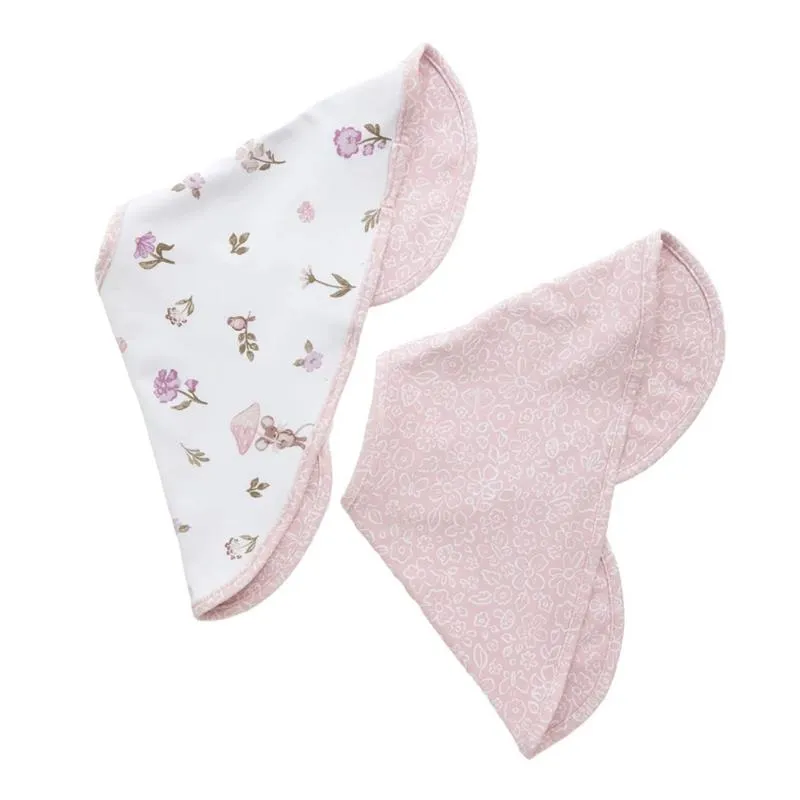 Living Textiles - 2Pk Burp Cloth, Mushroom House - Image 2