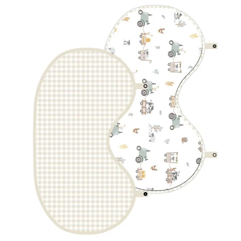 Living Textiles - 2Pk Burp Cloth, Tractor Ride