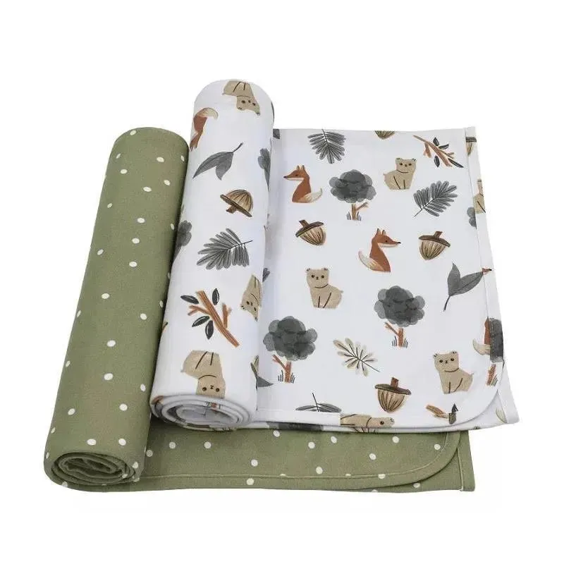 Living Textiles - 2Pk Forest Retreat Jersey Swaddle