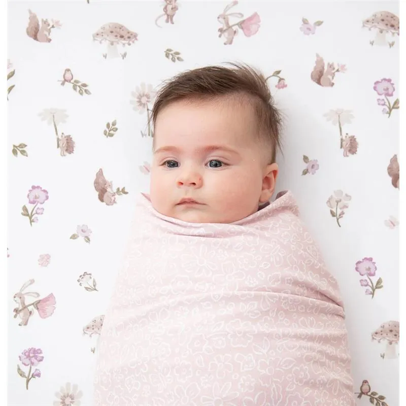 Living Textiles - 2Pk Jersey Swaddle, Mushroom House - Image 3