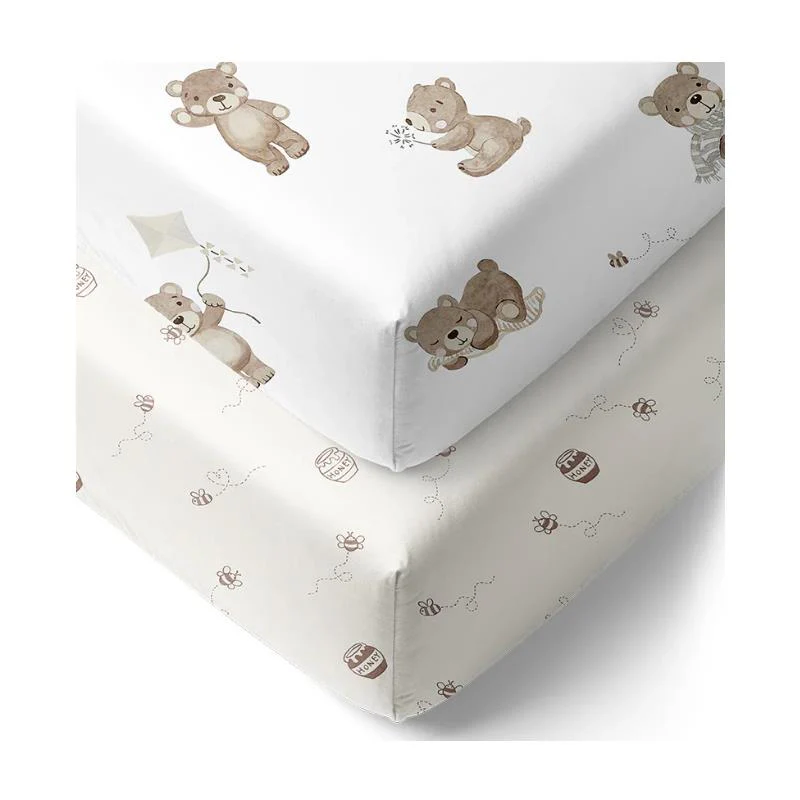 Living Textiles - Cotton Jersey Fitted Sheet Honey Pot - Image 3