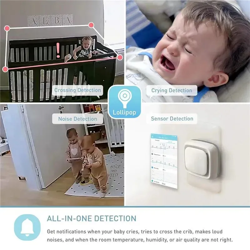 Lollipop - Baby Monitor Full-Featured Smart Wi-Fi Camera, Turquoise - Image 6