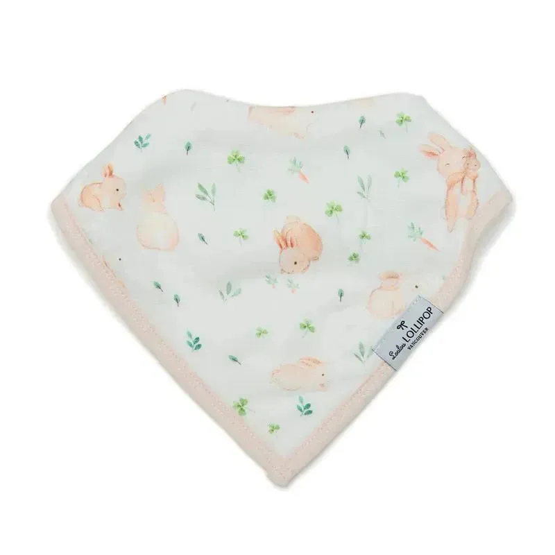 Loulou Lollipop - Bib Set Muslin, Bunny Meadow - Image 3