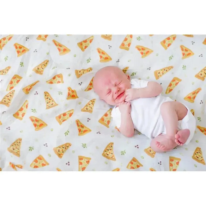 Loulou Lollipop - Pizza Swaddle Blanket 1Pk - Image 3