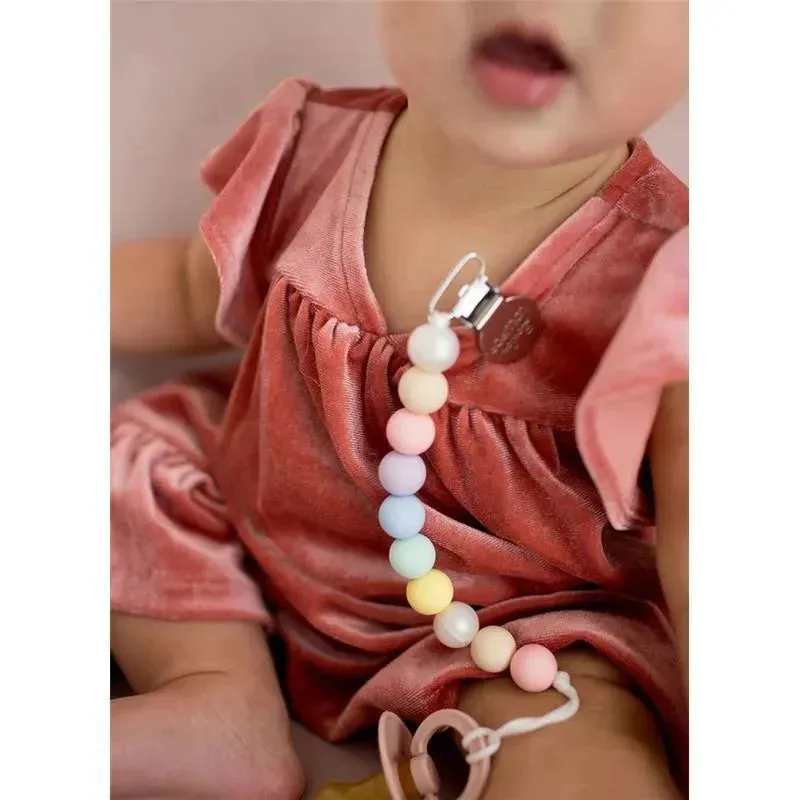 Loulou Lollipop - Silicone Pacifier Holder, Cotton Candy - Image 4