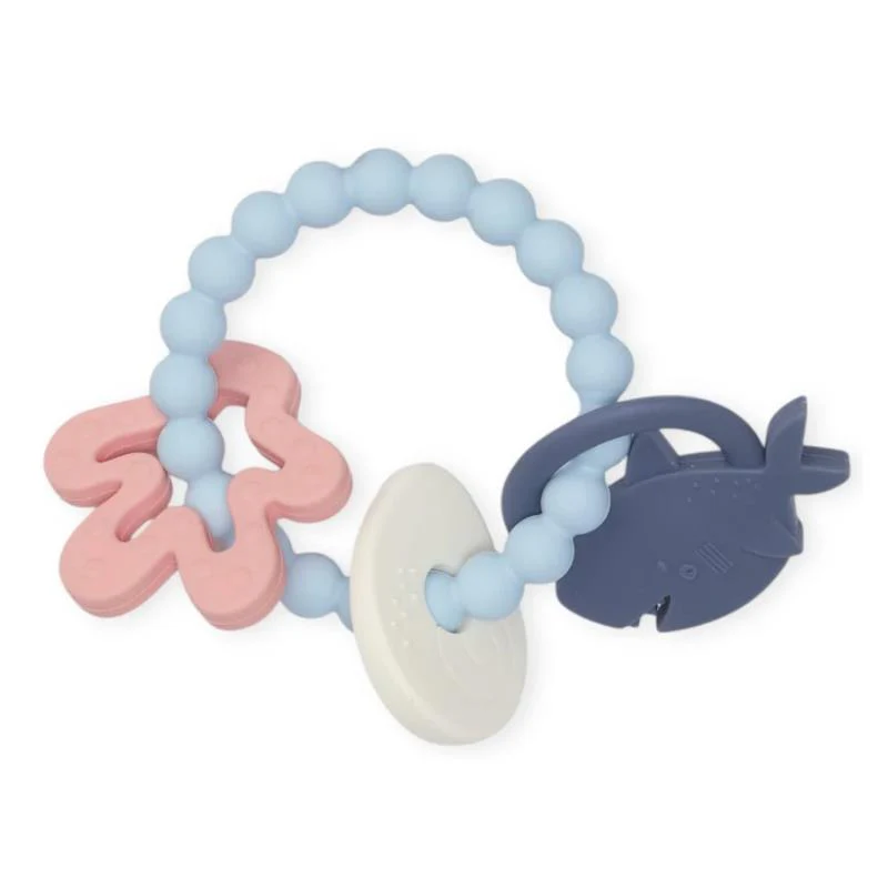 Loulou Lollipop Teething Charms, Smiley Sharks