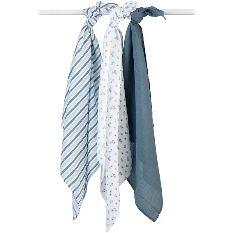 Lulujo - 3Pk Blueberries Muslin Receiving Blankets - Image 3