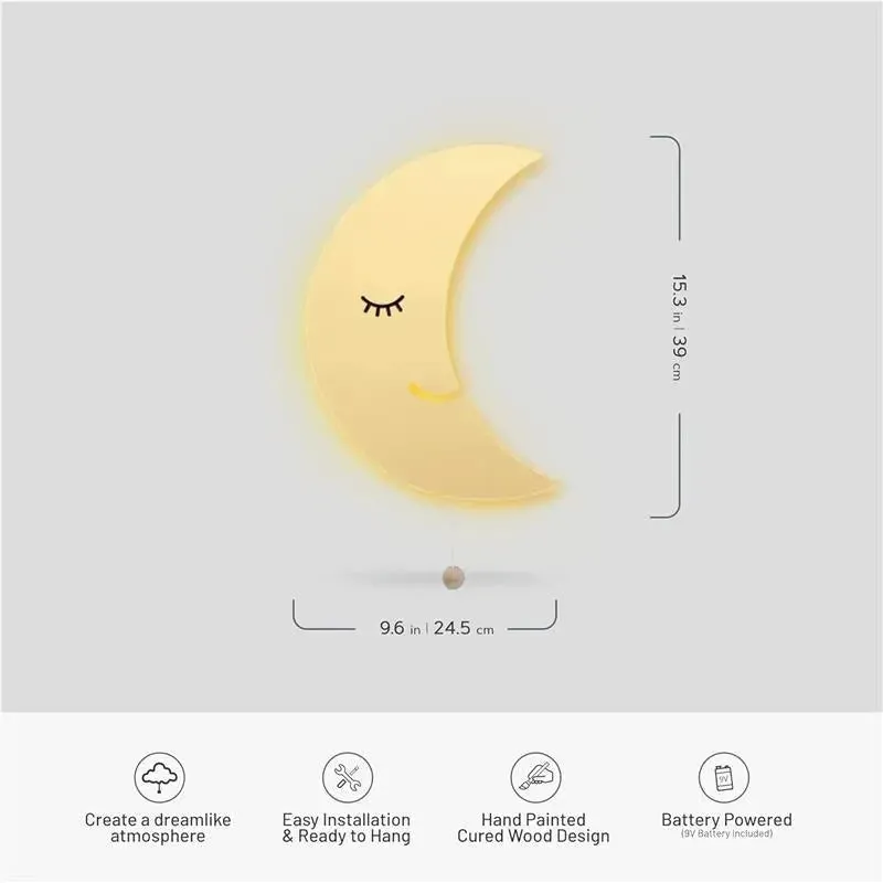 LumieWorld - Lumipets Moon Wall Light, Nursery Night Light, Wall Mounted Lighted - Image 2