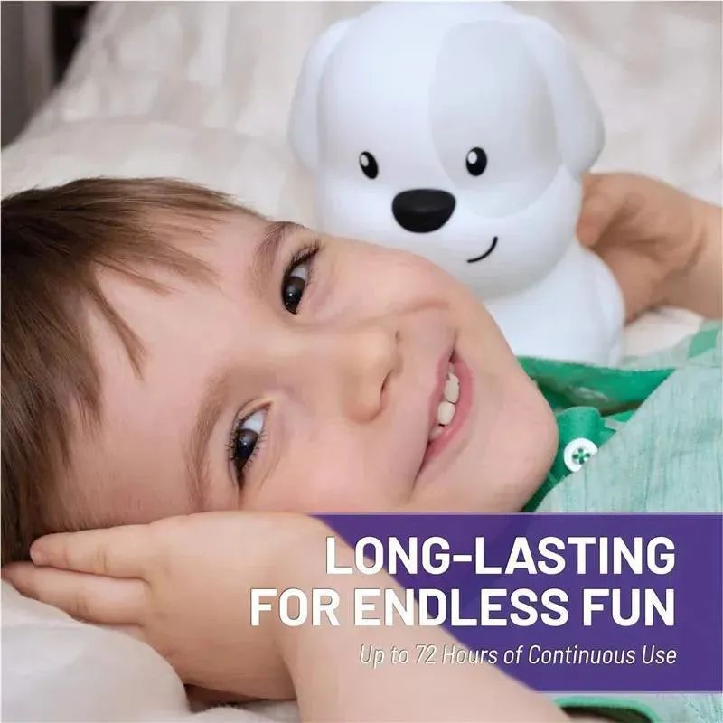 LumieWorld - Lumipets Rechargeable Night Light for Kids, Silicone Nursery Light, Puppy - Image 2
