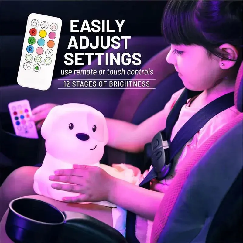 LumieWorld - Lumipets Rechargeable Night Light for Kids, Silicone Nursery Light, Puppy - Image 7