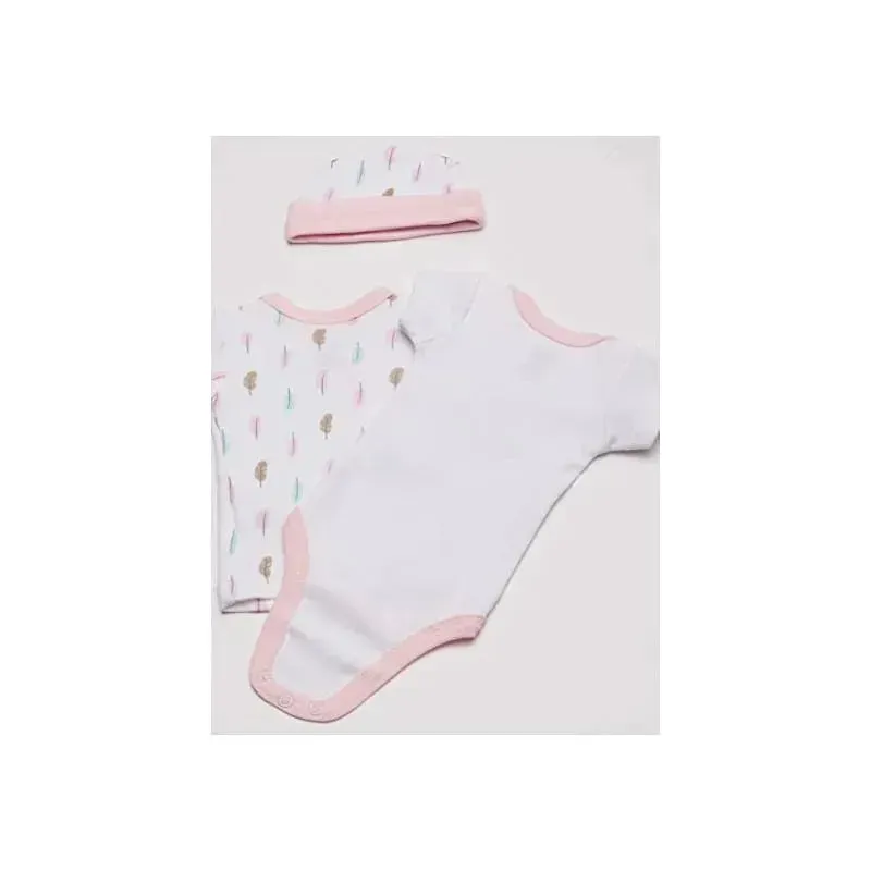 Luvable Friends - 4Pk Baby Girl Cotton Preemie Layette Set - Image 2