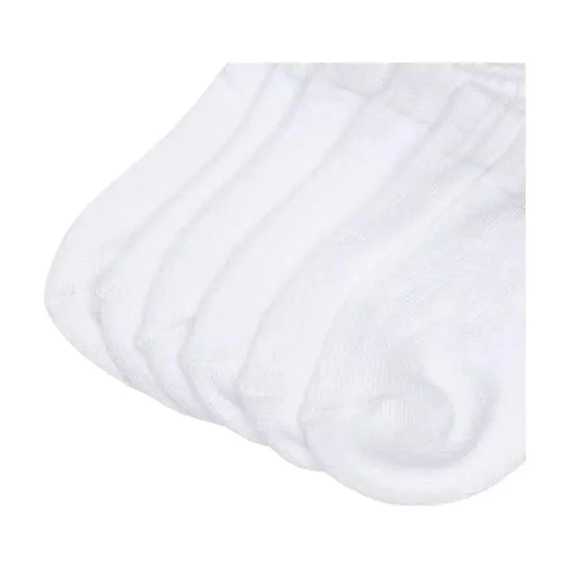 Luvable Friends - 6Pk Unisex White Baby Socks Set - Image 3
