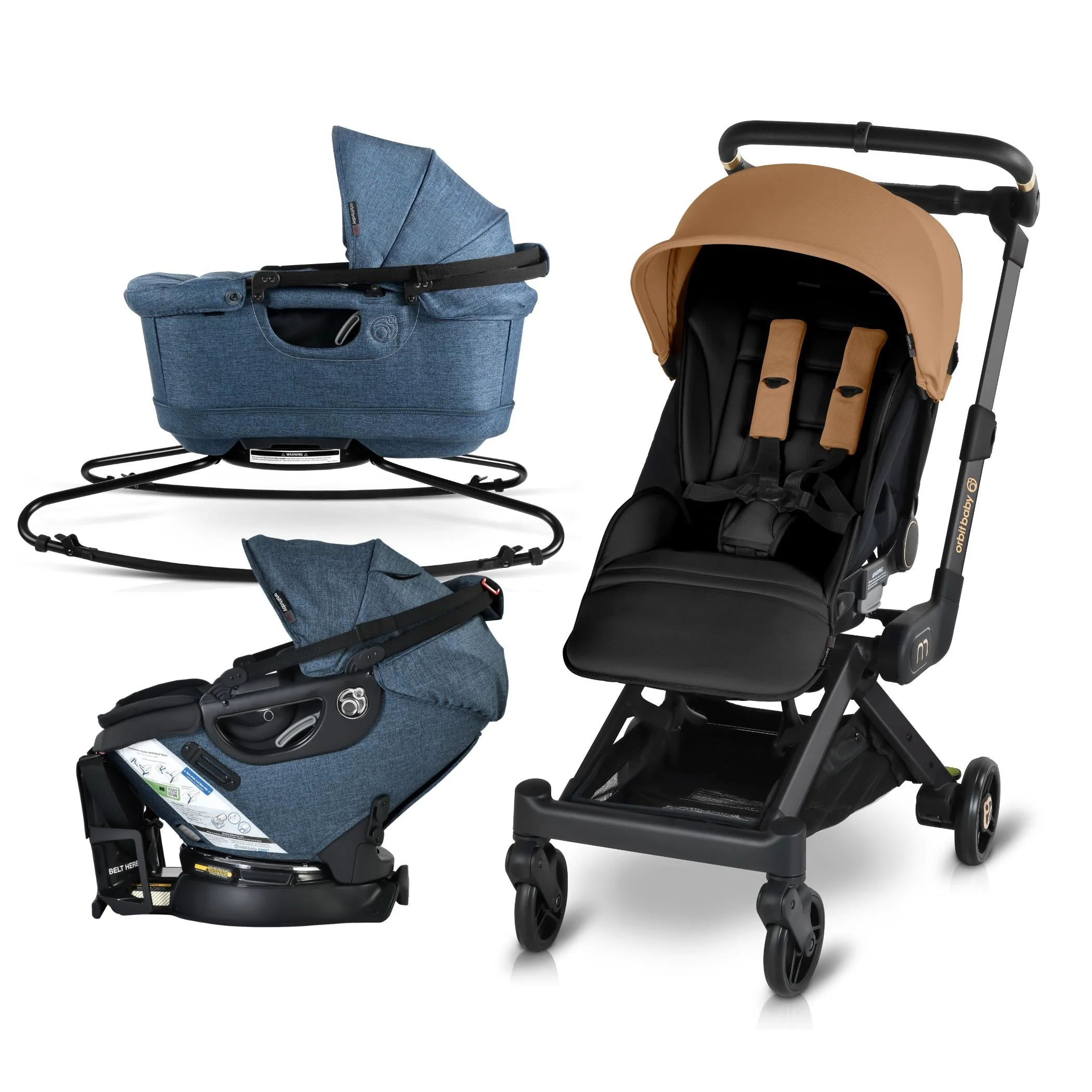 Orbit Baby M+ Stroll, Lounge, & Ride Travel System - Image 55