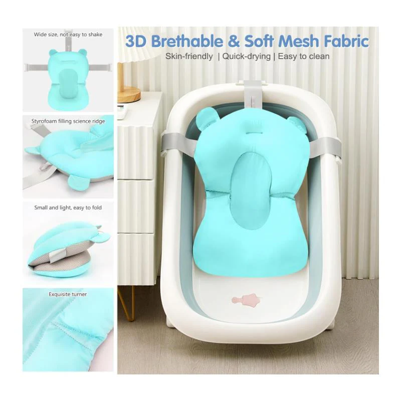 Macrobaby - Breathable Bath Net – Blue Bear | Soft & Adjustable Baby Bath Seat - Image 4