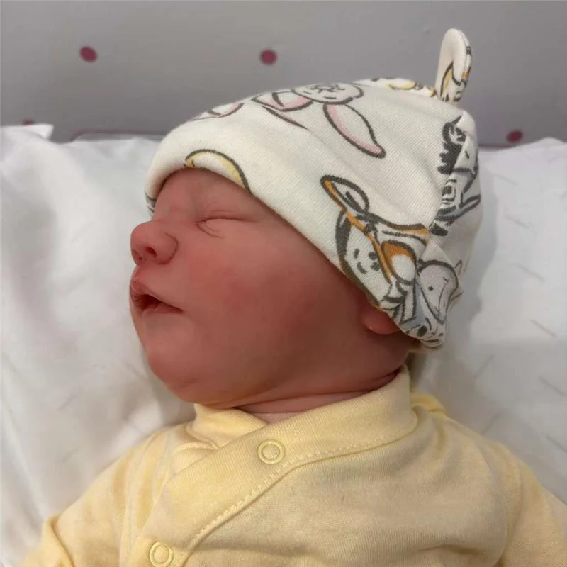 Macrobaby Reborn Baby Dolls - V Baby Brooklyn(Light Brown Painted Hair/Closed Eyes) - Image 2