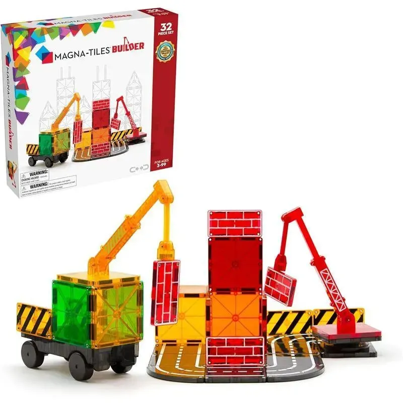 Magnatiles - Builder 32-Piece Magnetic Construction Set